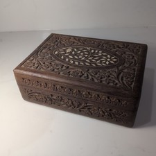 Vintage Hand Carved Inlaid