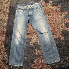 Diesel Viker Jeans W33 L 32 Mens Blue Relaxed Straight Fit Denim Zip Fly.