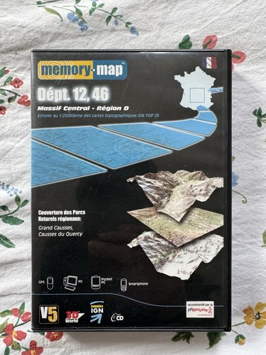 Memory map france massif - map,