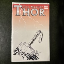 The Mighty Thor #1 2011 Ken Haser Mjolnir Sketch Variant Dynamic Forces CoA 4/50