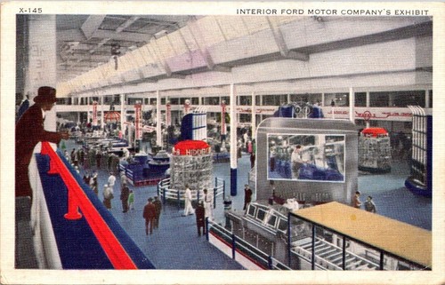 Postcard interior ford motor - postcard,