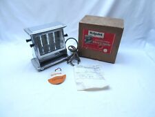 Vintage Hotpoint tilt & turn chrome glass sided turnover electric toaster 80854