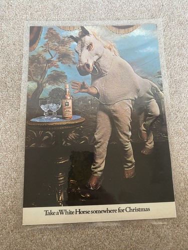 Vintage white horse - white,