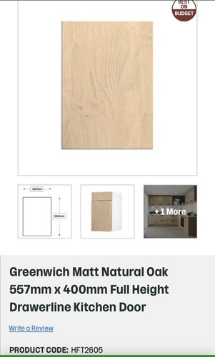 Howdens kitchen oak - oak, 400mm