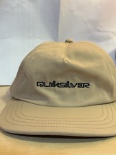 Quicksilver Baseball Cap Beige Khaki One Size Sand Colour Surf Skate Beach Hat