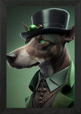 Sherlock Holmes dog Framed