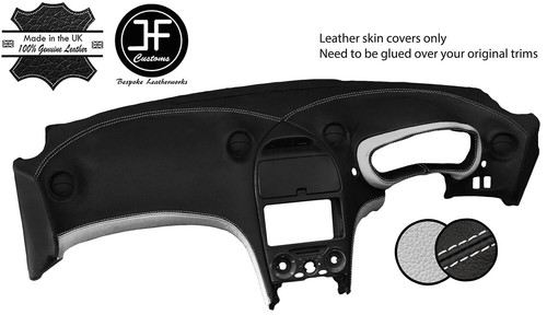 Black white real leather dash - real,