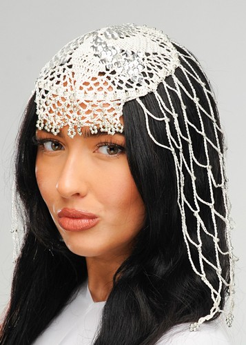 Womens white sequin 1920s - sequin,