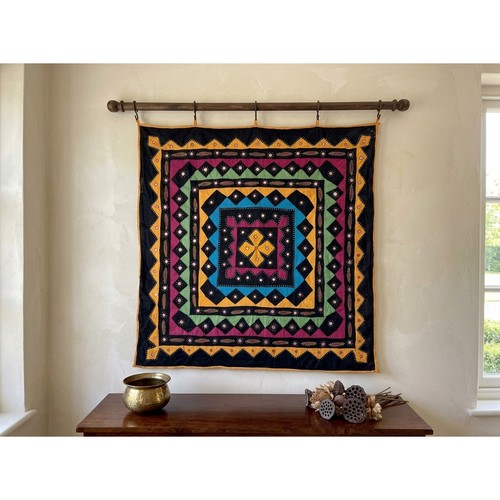 Vintage indian kutch mirror - vintage,