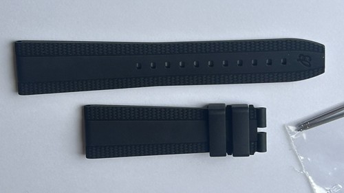 Breitling 20mm black rubber - breitling, 22-20mm