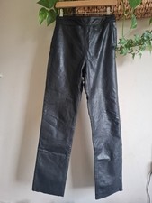 Hein Gericke Womens Leather Black Motorcycle Trousers 34 UK 8