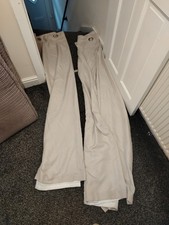 beautiful cream curtains pair