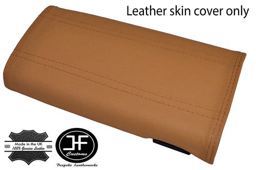 Tan leather armrest cover - tan, for