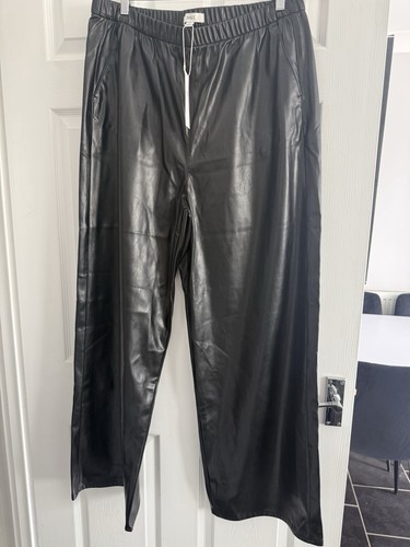 Faux leather wide - faux, leg