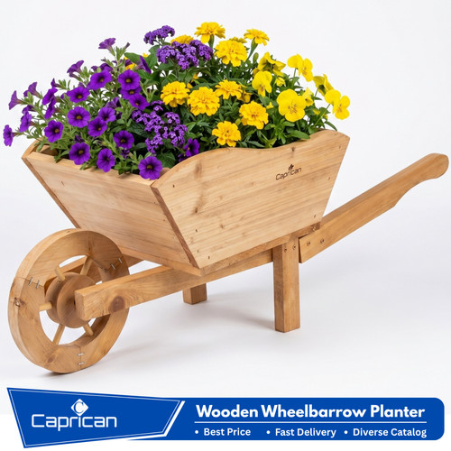 Wooden wheelbarrow garden - wheelbarrow,