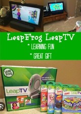 LeapTV Console Kids Toddler Fun Educational 1 Game System Leap frog TV toy USED