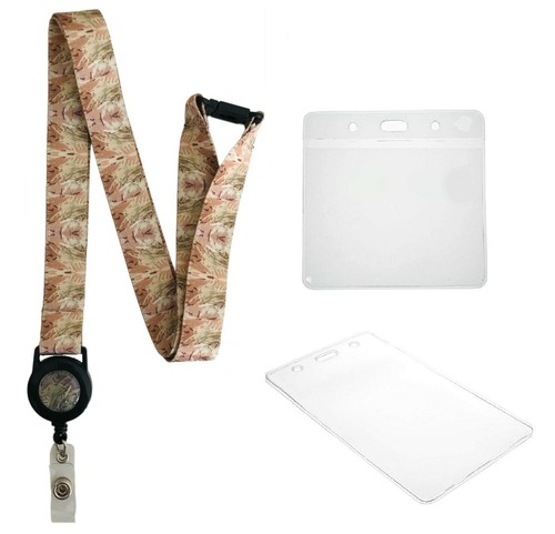 Army camo badge reel lanyard - badge,