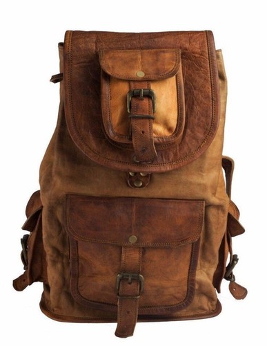 Goat leather bag backpack - leather,