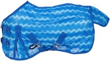 Miniature Horse Mesh Fly Sheet - Chevron Ombre Blue - Sizes 39"- 51"