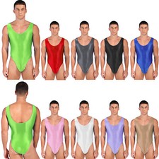 Mens Glossy High Cut Bodysuit