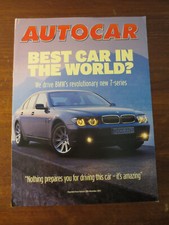 Nov 2001 BMW new 7 series car road test advertising booklet - UK - ----