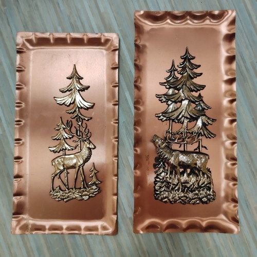 Copper plated plaques fir - copper,