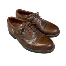 Barratts Express Mens Shoes UK Size 6 Brown Leather Cap Toe Lace Up EU 39
