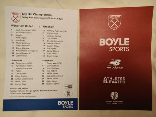 West ham united wrexham - west, v