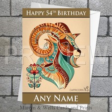 Capricorn birthday card. 5x7