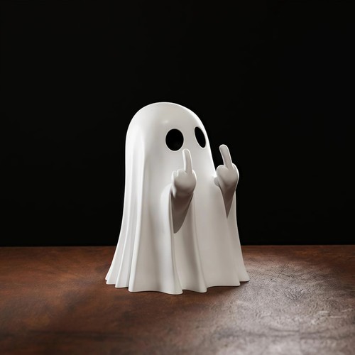 Cute middle finger ghost - cute,