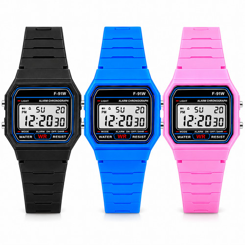 Casio 91w 1yer casual - casual, resin