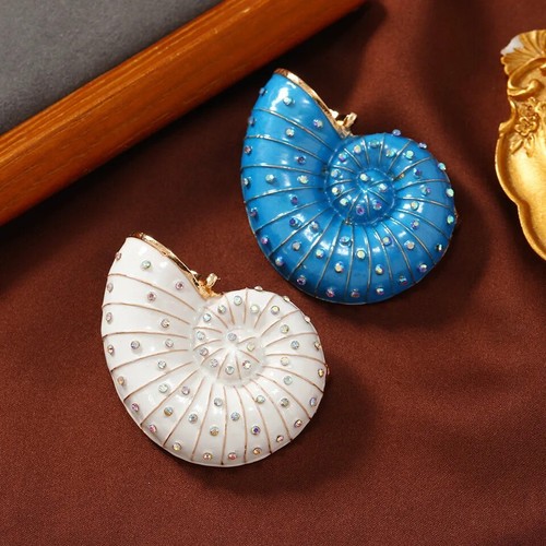 Fashion enamel conch - enamel, brooch
