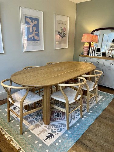 Oak veneer extendable oval - veneer,
