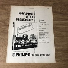 GRAM187 MAGAZINE ADVERT 11X8 PHILIPS MAGNETIC TAPES