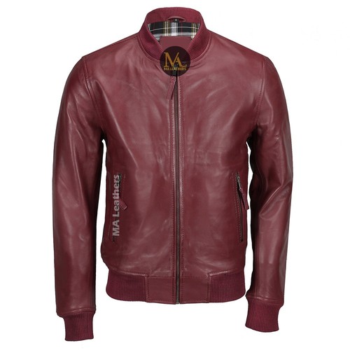 Men bomber leather - bomber, jacket