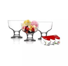 3 x Glass Prawn Cocktail Bowls Glasses Appetizer Starter Nibbles Serving Dish