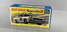 MATCHBOX LESNEY #55 MERCURY POLICE CAR SUPERFAST EMPTY "G" BOX ONLY *VINTAGE*