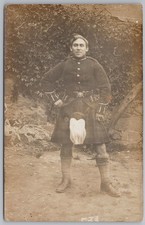MILITARY Scottish Soldier of a Highland Regiment RP Postcard Unused