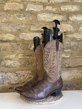 Durango Brown Leather Womens Cowboy Boots Size UK 5.5 US 7.5 EE Western Mid Calf