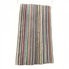 Vintage Striped Woven Rag Rug