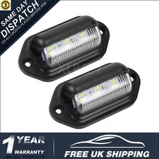 Pair 6 LED REAR LICENSE NUMBER PLATE LIGHT LAMP TRUCK CARAVAN TRAILER LORRY 12V,