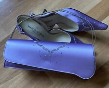 Italian Marco Masella Ladies Slingback Shoe & Matching Bag, Lilac, Size 39, New