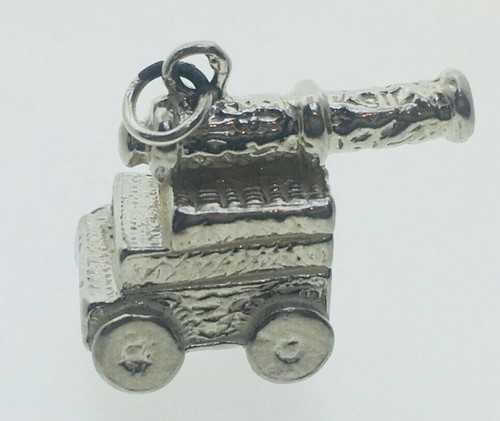 Vintage silver cannon military - vintage,