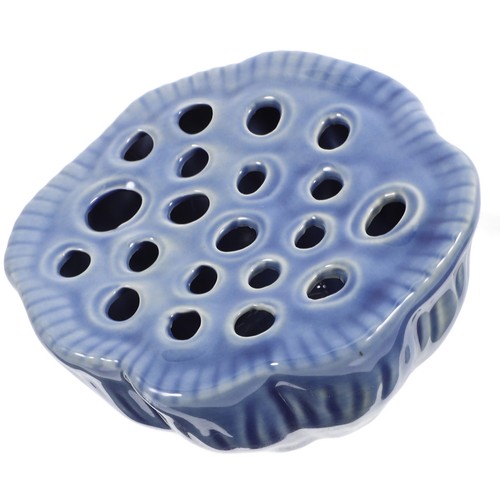 Rustic ceramic vase dark blue - ceramic,