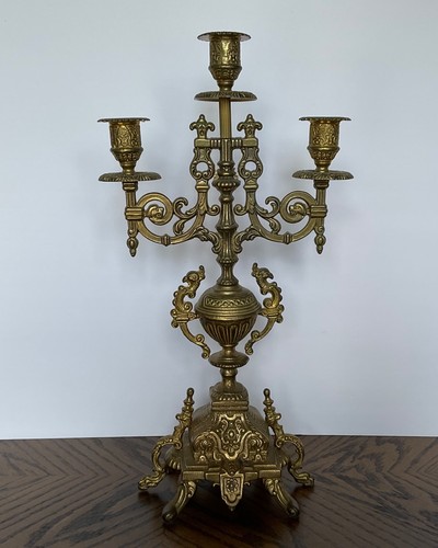 Vntg ornate brass rococo - vntg,