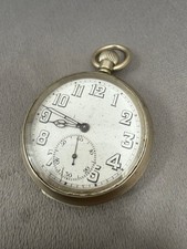 VINTAGE OFFICERS POCKET WATCH - MOBILLA - WORKING - WW1 / WW2 ?