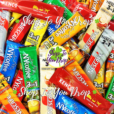 ASSORTED COFFEE SACHETS Rich Creamy Flavour Instant Nescafe Beanies Selection