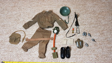 vintage action man british infantryman mixed kit near complete