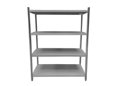 Stainless Steel 4 Tier Shelving Unit Kitchen/Office/Retail Heavy Duty 1550mm H