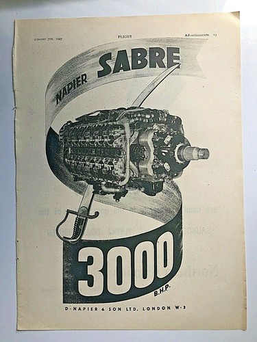 1947 aircraft advert - 1947, napier